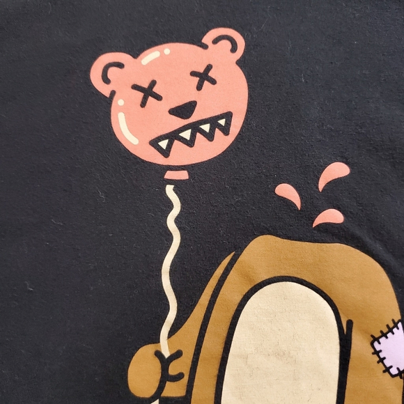 2018 * Riot Society Bear Balloon Head Graphic Tee Black Size M - Picture 5 of 9